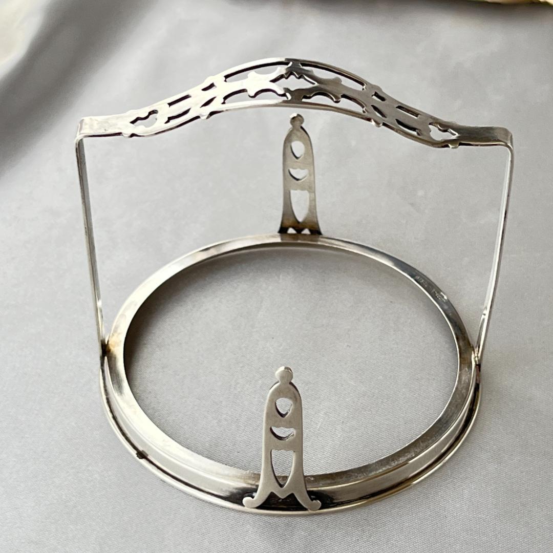 【WEBSTER】【純銀/ガラス】コースター 12枚 / ホルダー スターリング