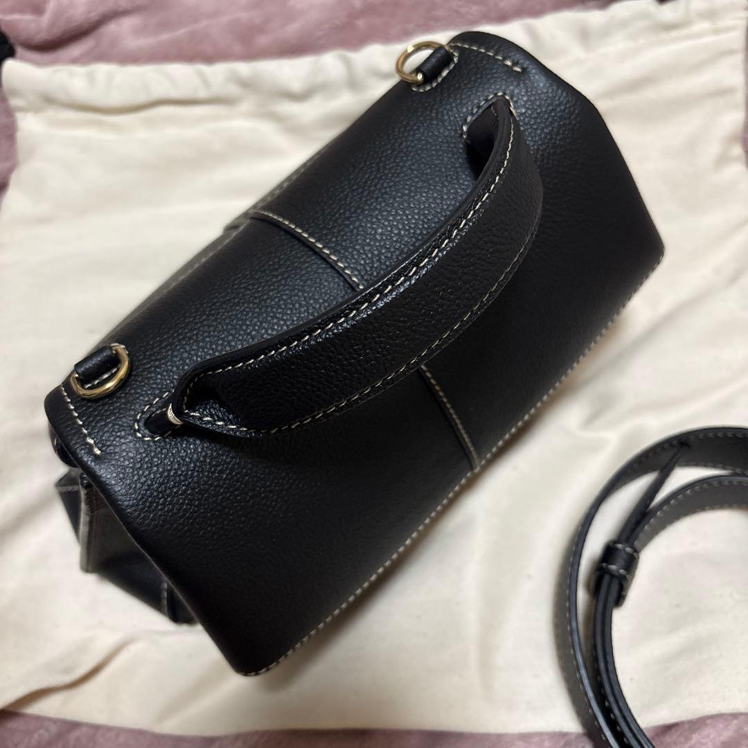 ポレーヌ　polene mokki mini ブラック　ショルダーバッグ