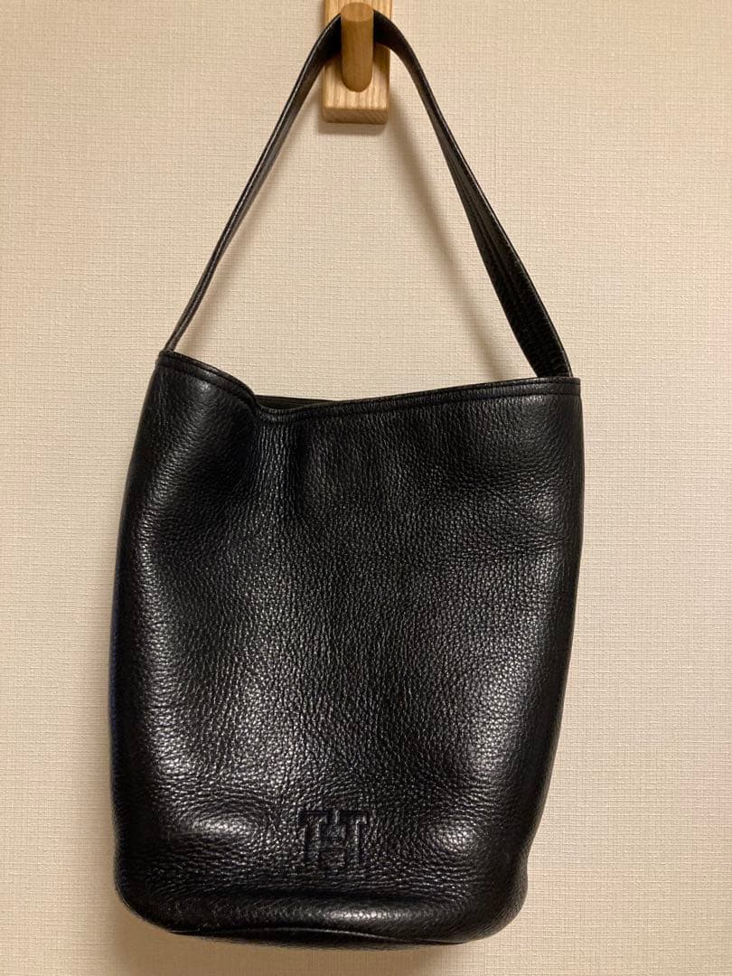 ヒロフHIROFU バケツ型バッグ　バケットバッグ　黒ブラック