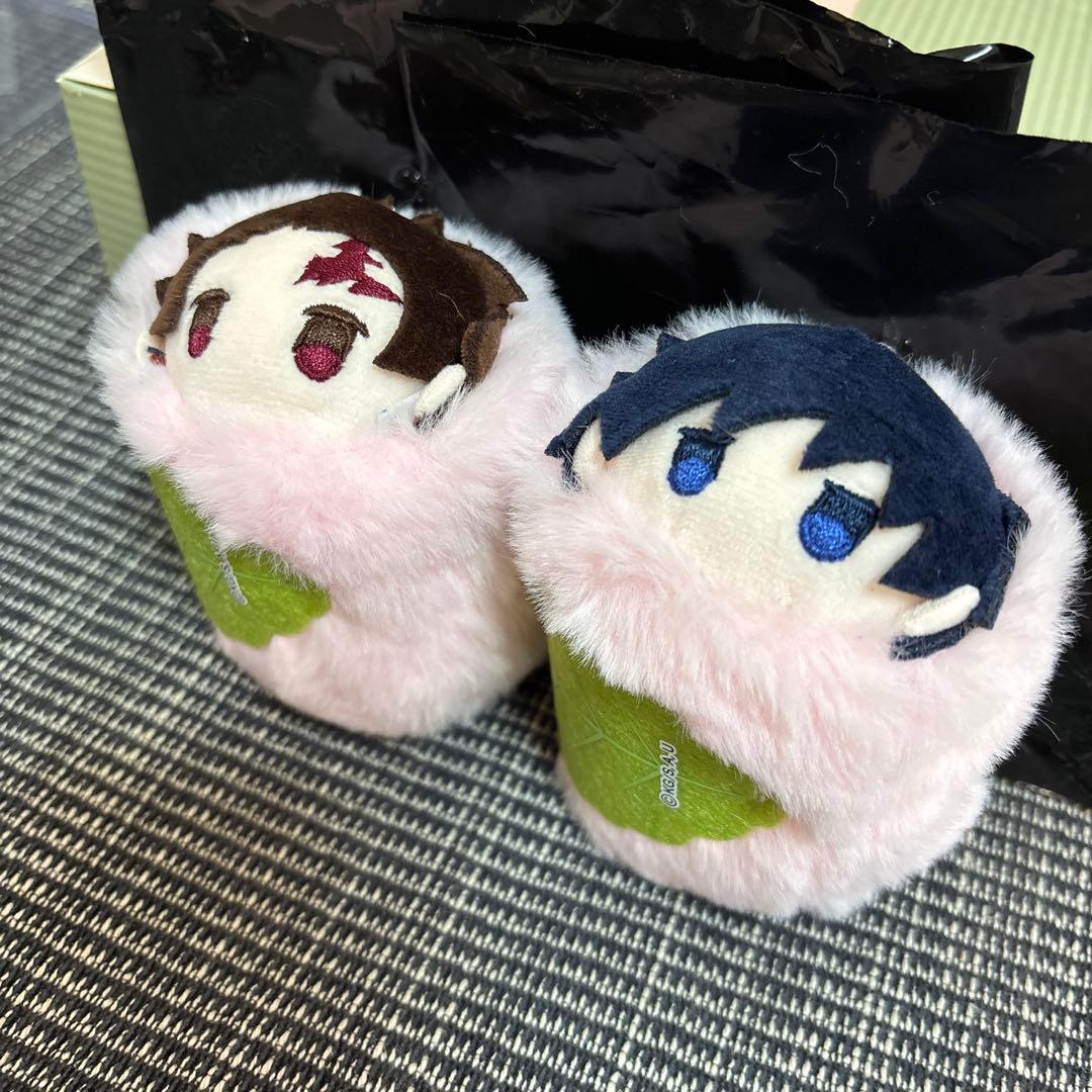 ヘ*ラ様 【2点セット】 冨岡義勇 竈門炭治郎 桜餅 マスコット 鬼滅の刃　②