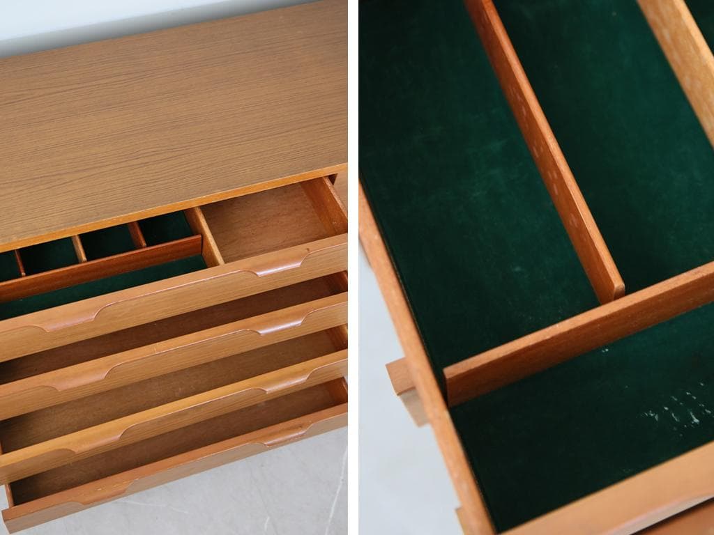 英国アンティーク木製サイドボード/キャビネット/チェスト/机テーブル