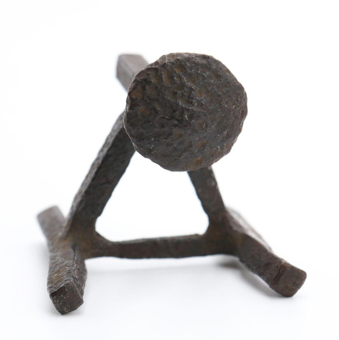 高木次郎兵衛/上野光照 黄檗山古釘蓋置 共箱 茶道具　C133　1F20