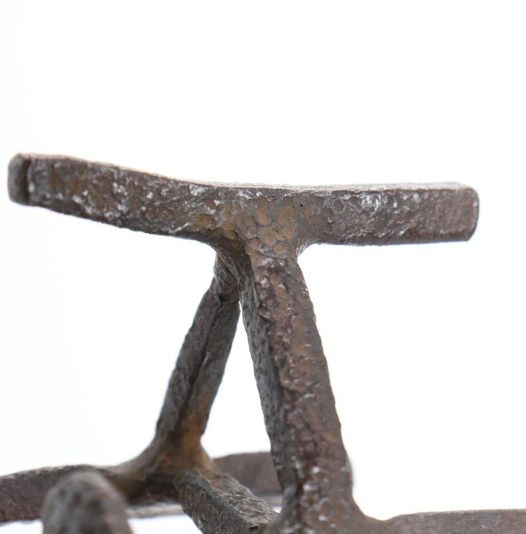 高木次郎兵衛/上野光照 黄檗山古釘蓋置 共箱 茶道具　C133　1F20