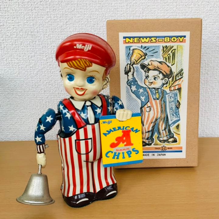NEWS BOY 完全復刻版 ブリキのおもちゃ 明治製菓 - メルカリ