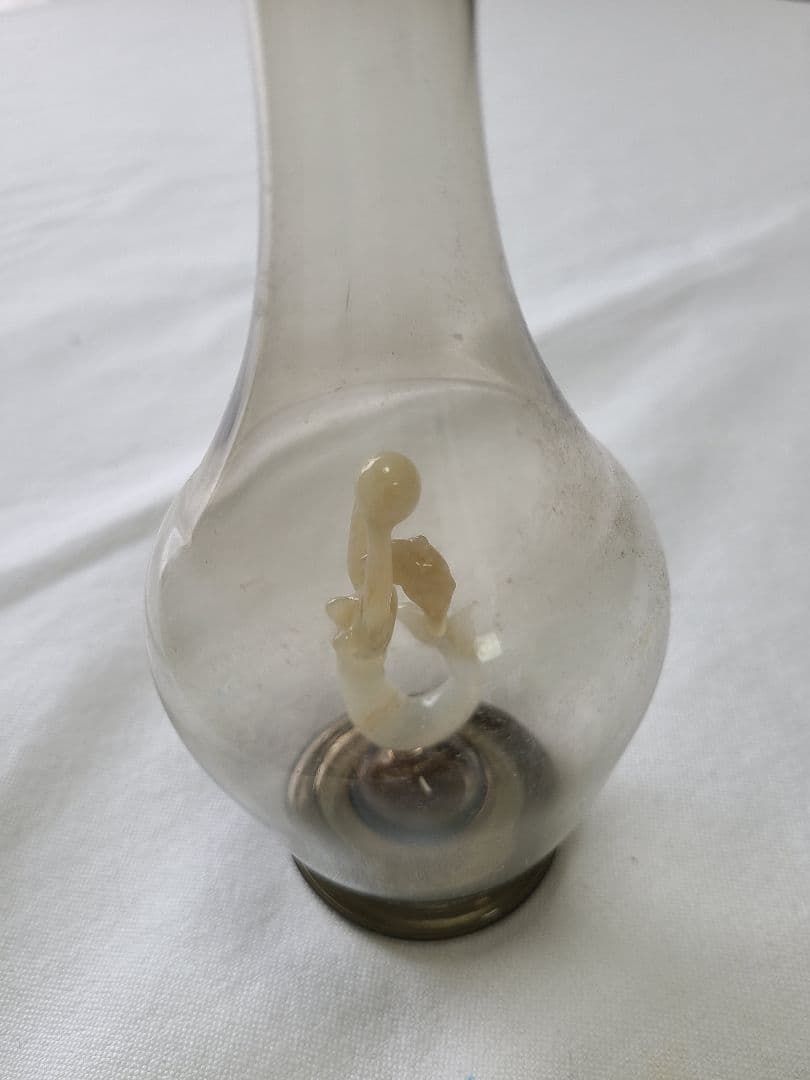 アールデコ期ビミニグラス スモークガラス製マーメイドデキャンタと