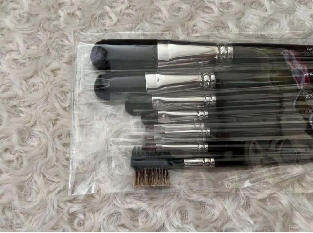 熊野筆　文宏堂　KBシリーズ　メイクブラシセット〈9本セット〉灰リス※