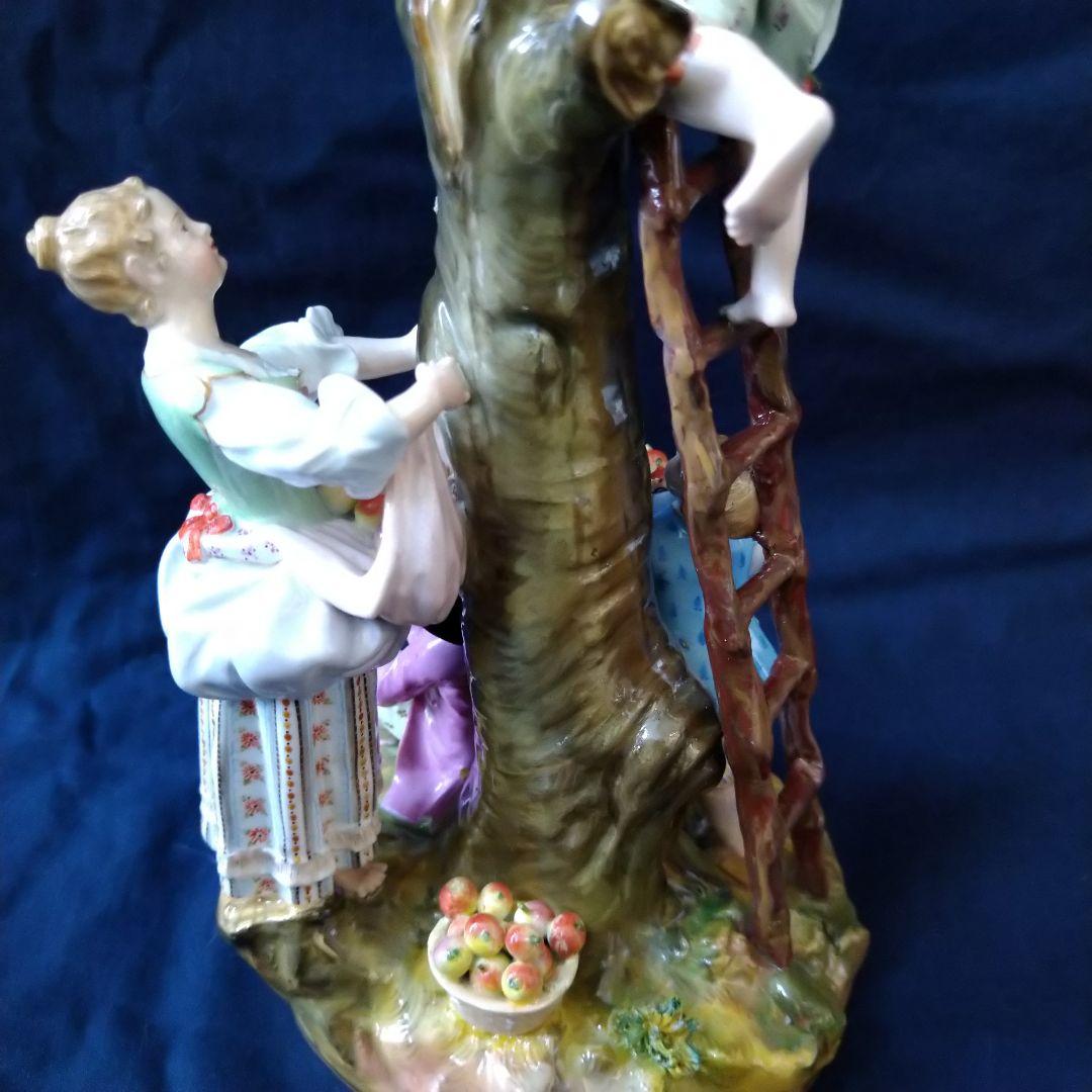 希少✤1924年以前マイセン(Meissen)『リンゴの収穫』
