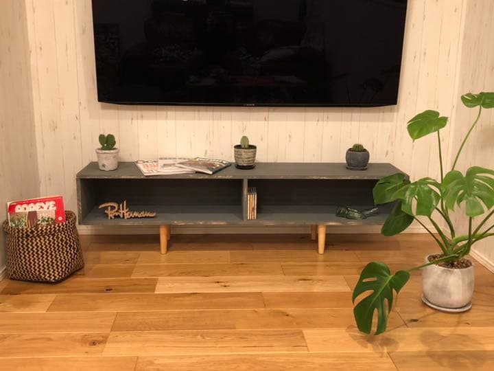 美品 ナチュラル木目ローボード テレビ台 幅90cm 北欧風 250720-9 美品