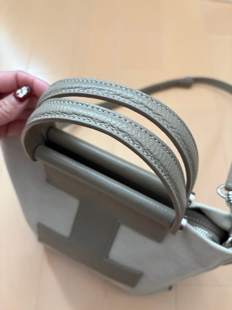 美品 イアクッチ ソルベット キャンバス レザー ショルダーバッグ S