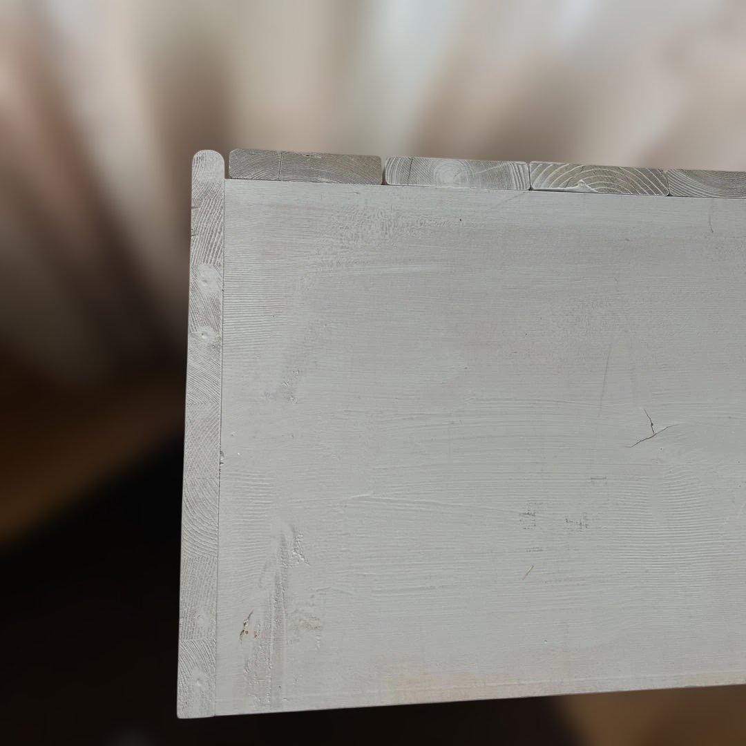 最終価格！アンティーク風に作ったブルーグレーの棚｜