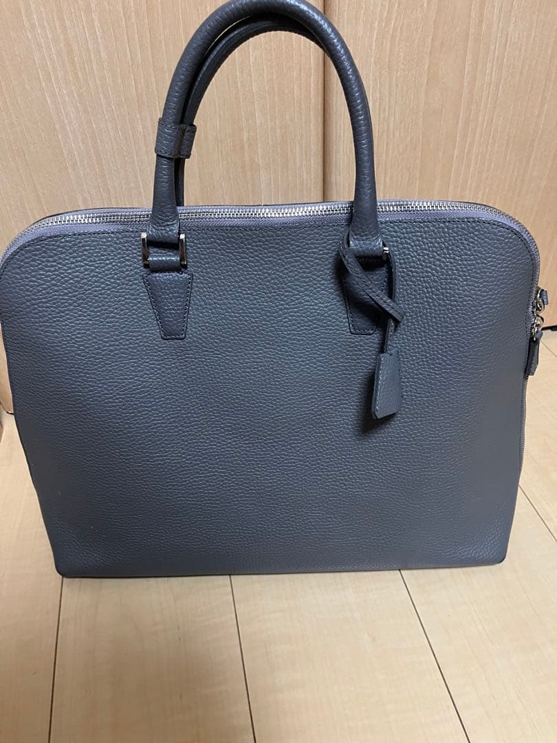 ユナイテッドアローズ ラウンドブリーフケース 牛革 グレー