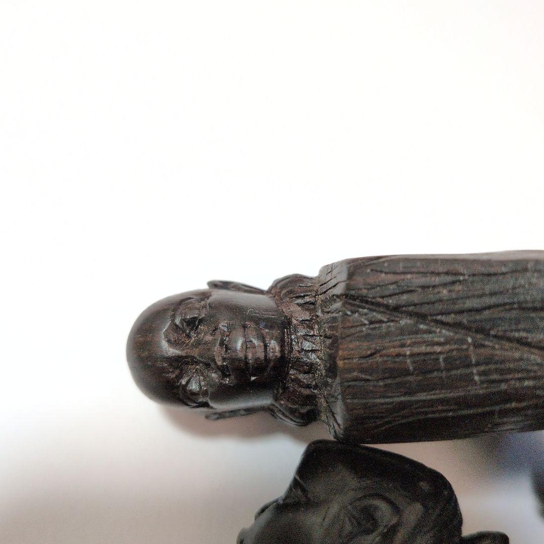 木製彫刻人形 6体セット 木製 置物 アンティーク