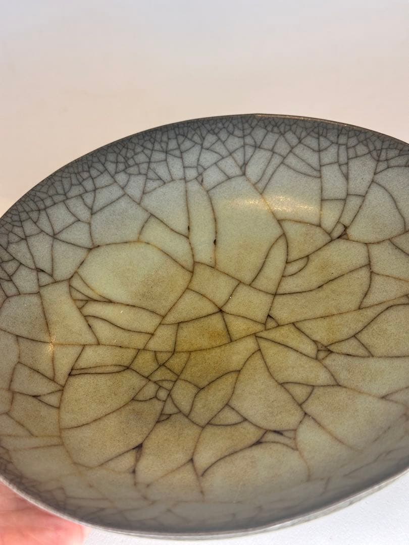 Qucollect專用宋代 哥窯 青瓷 盤 開片 古陶磁 青瓷皿 骨董