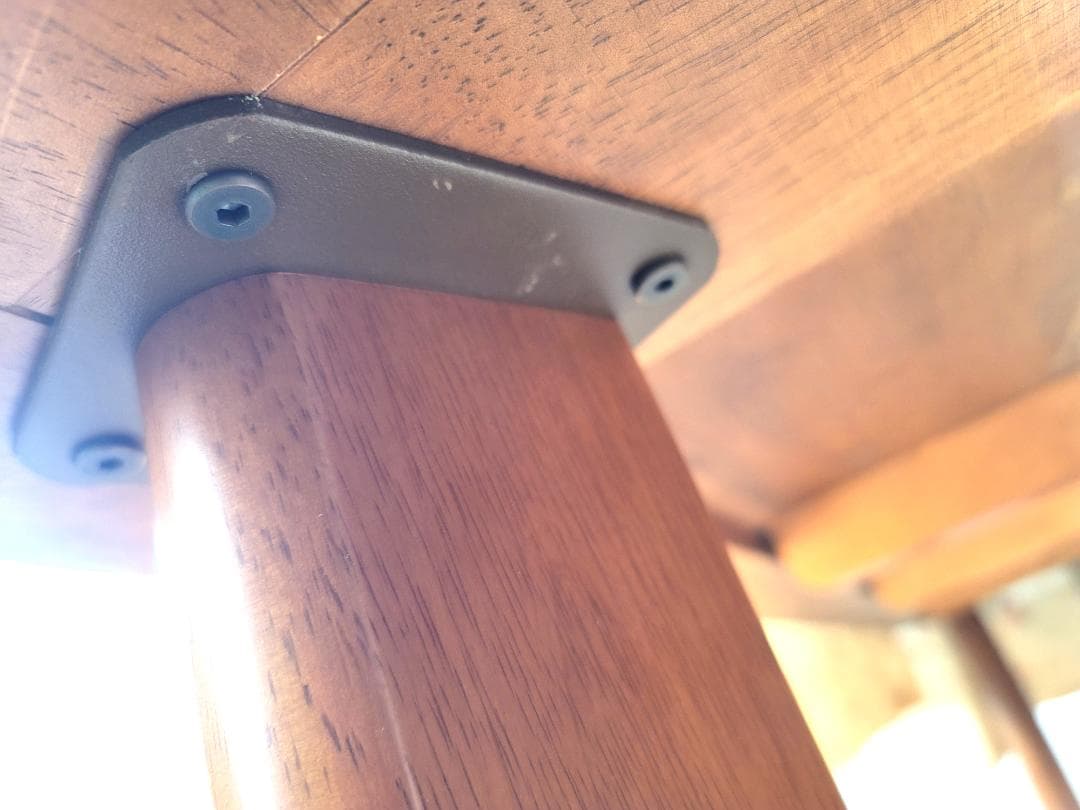 【直接引取限定】ブラウン木製ダイニングテーブルと椅子セット