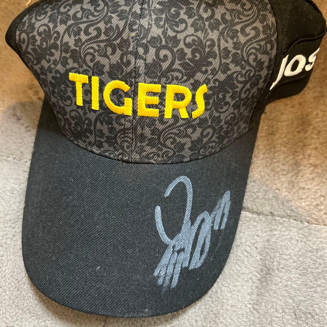 実使用】ミズノプロ 阪神タイガース キャップ 帽子 新井選手 サイン入