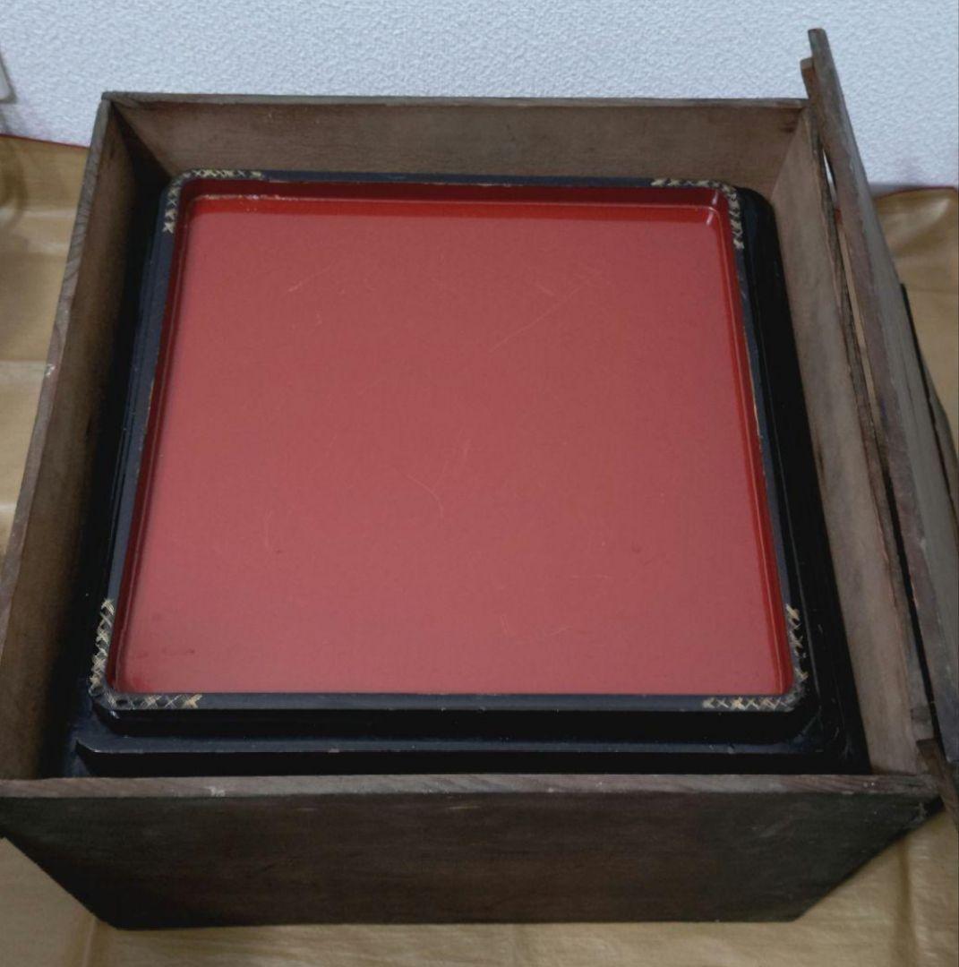 漆器　沈金金蒔絵　木製　脚付きお膳　大中小　御膳　殿様膳　本膳　骨董　時代物