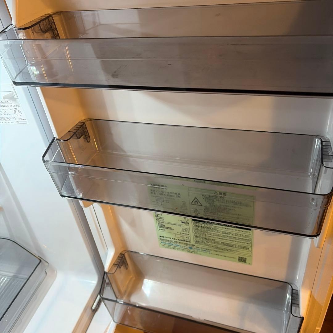 TOSHIBA 冷蔵庫 GR-U15BS 2023年式【たのメル便対応設置無料】