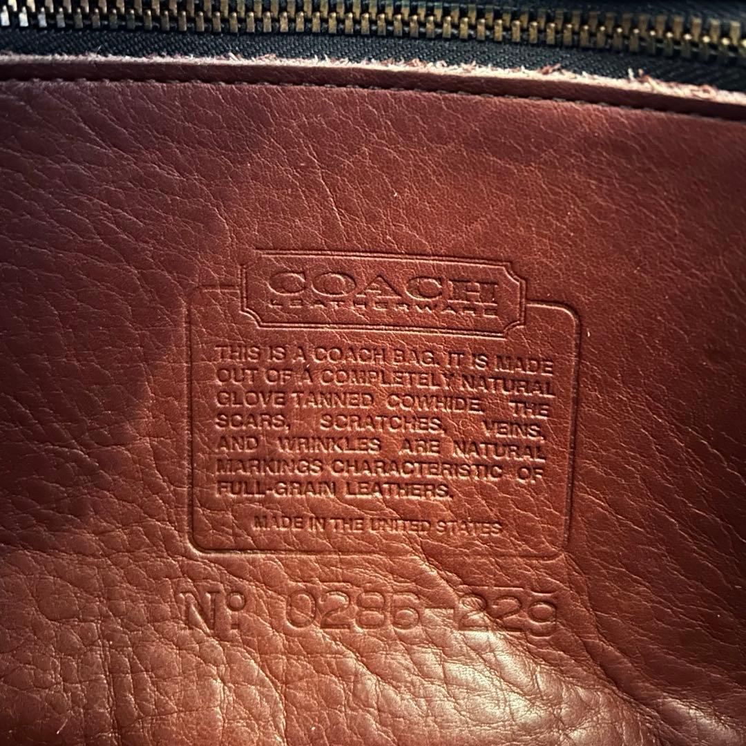 クリーニング済 old coach 9870 Court Bag 80s USA