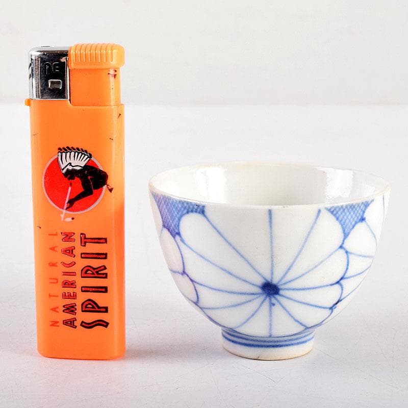 伊万里焼 古伊万里 染付 菊花文 煎茶碗 5客まとめて C 7960