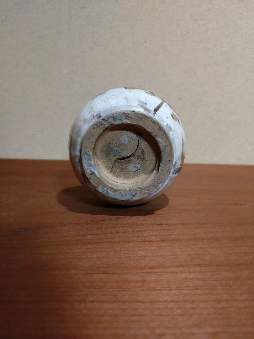 磁州窯 鉄絵 兎福 草花紋 小徳利