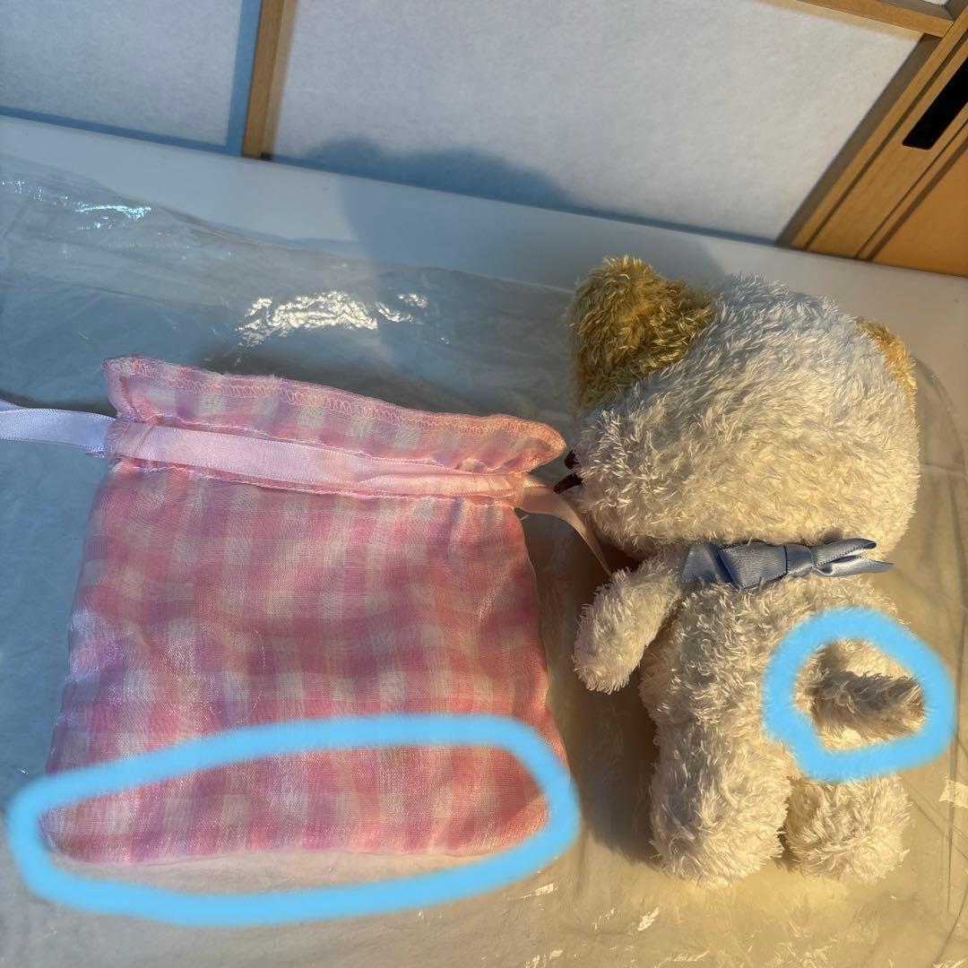 激レア　平成レトロ　マシュマロみたいなふわふわにゃんこ ウィンク 巾着付