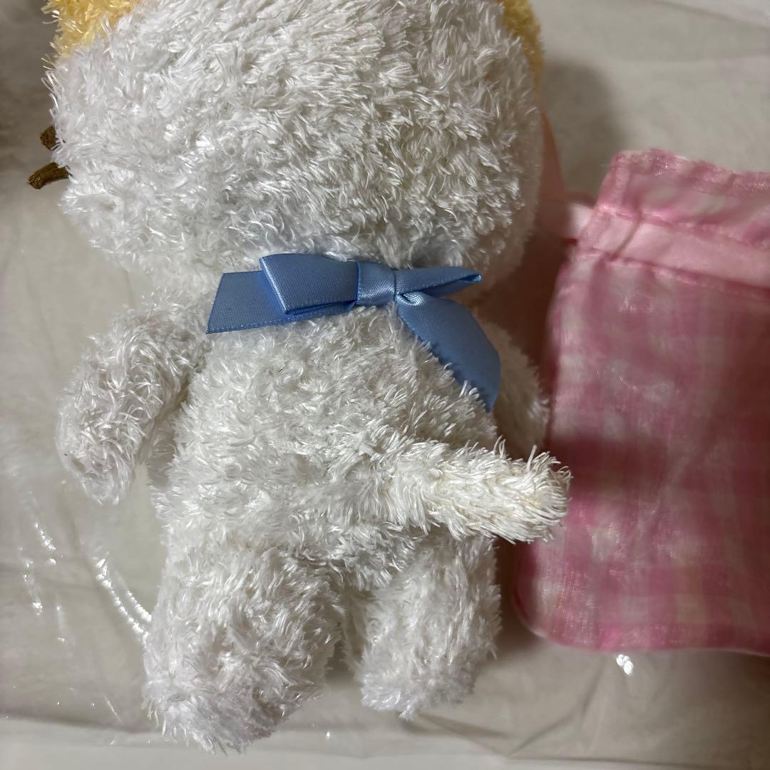 激レア　平成レトロ　マシュマロみたいなふわふわにゃんこ ウィンク 巾着付