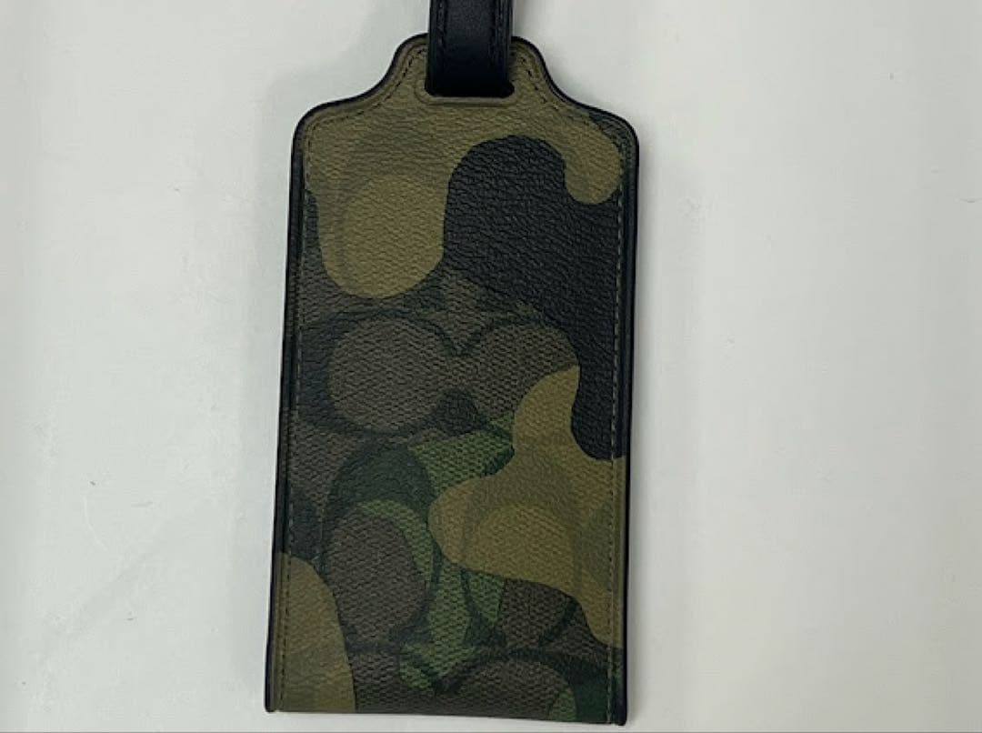 ☆正規品☆ COACH ネームタグ シグネチャー ラゲッジタグ グリーン