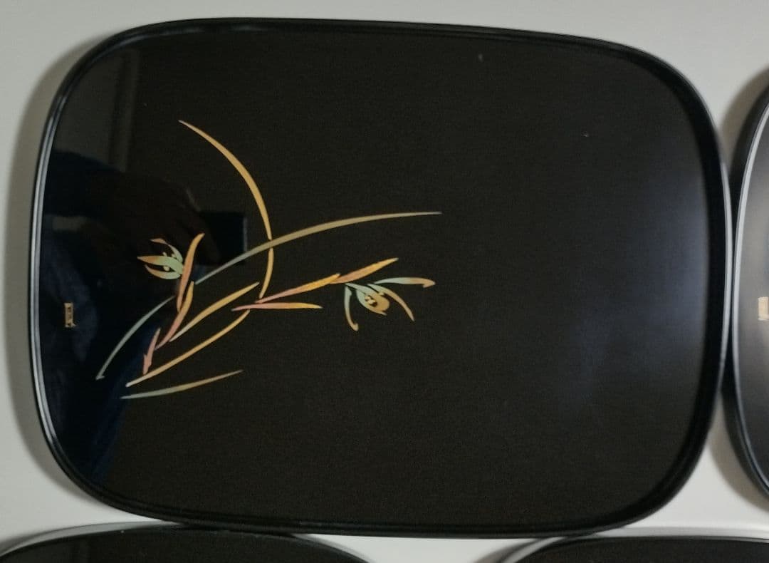 輪島塗　蒔絵絵変り　卓上膳　5客　作家もの