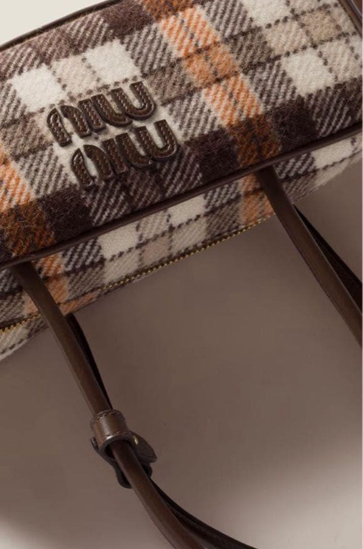 miu miu チェック柄 ハンドバッグ　ボー　ウォニョン