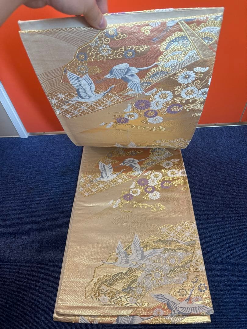 1935 袋帯 古代彫金紋 西陣織 金糸 高級上質上品 約440cm未使用