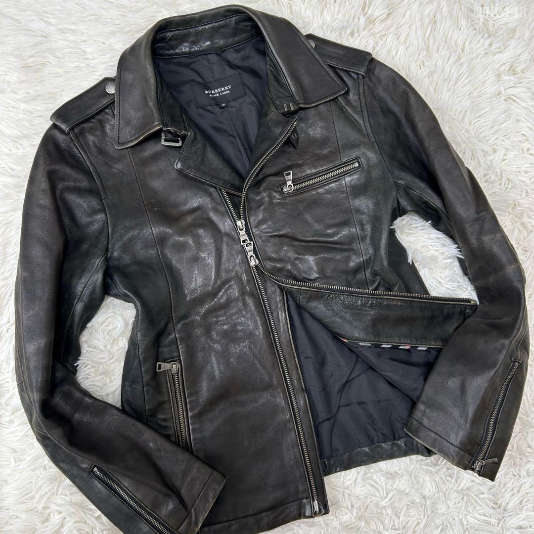 【美品/M】バーバリーブラックレーベル ライダース レザージャケット ラムレザー 楽天市場】極美品○BURBERRY BLACK LABEL バーバリーブラックレーベル