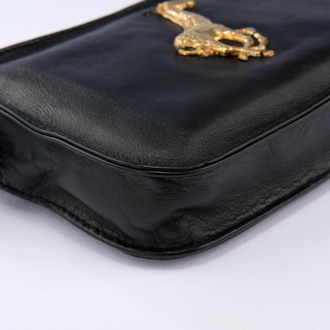 【美品】イアパピヨネ ブルックリン キリン ミニショルダー 斜めがけ 黒 レザー