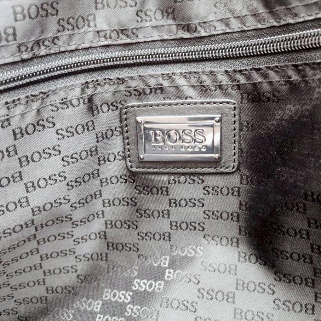 ◾︎美品◾︎ ヒューゴボス ビジネスバッグ 2way 2層 ロゴ ナイロン レザー