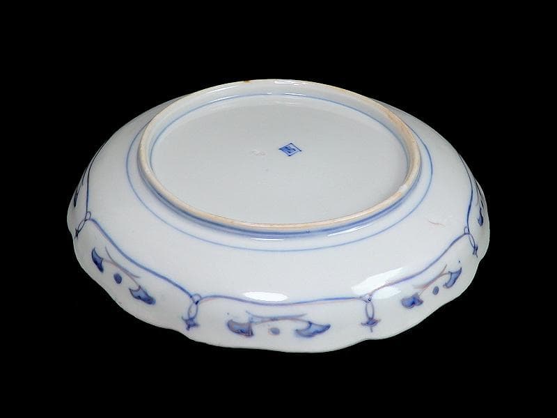 古伊万里 金襴手 陽刻 窓絵 花の図 8寸皿 E109AS-fbfq - メルカリ