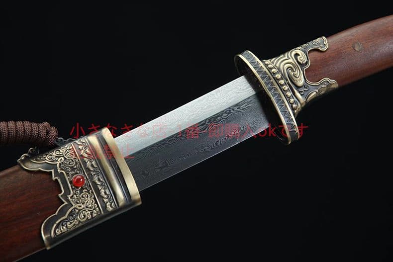 清腰刀刺繍春刀一体模様鋼唐横牛尾刀 古兵器 武具 刀装具 日本刀 模造刀 居合刀