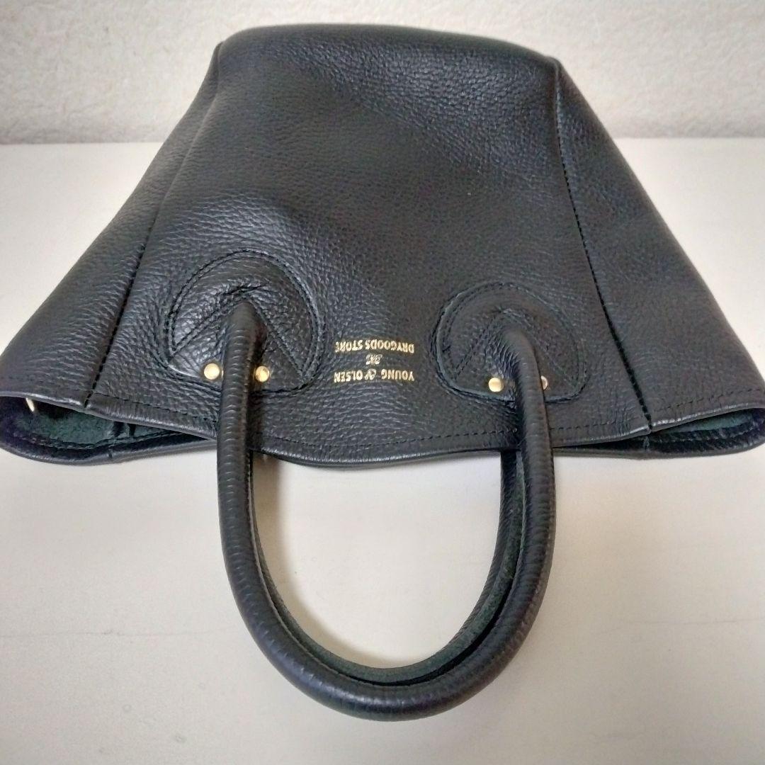 a*2様 ヤングアンドオルセン プチレザートートバッグ ブラック 2way