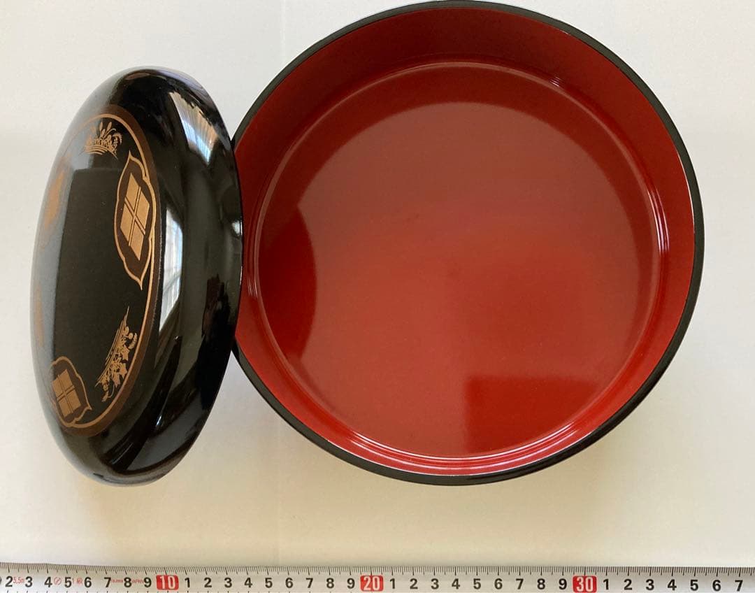 【お値下げ】　【新品】秀衡塗り／黒塗秀衡秋草／重箱／漆芸／漆塗り／民芸／伝統工芸