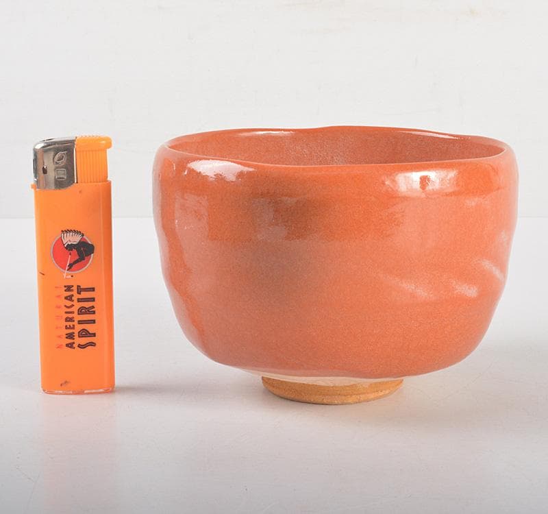 茶道具 楽吉左衛門 赤楽茶碗 喜長角印 共布共箱 M R5251 - メルカリ