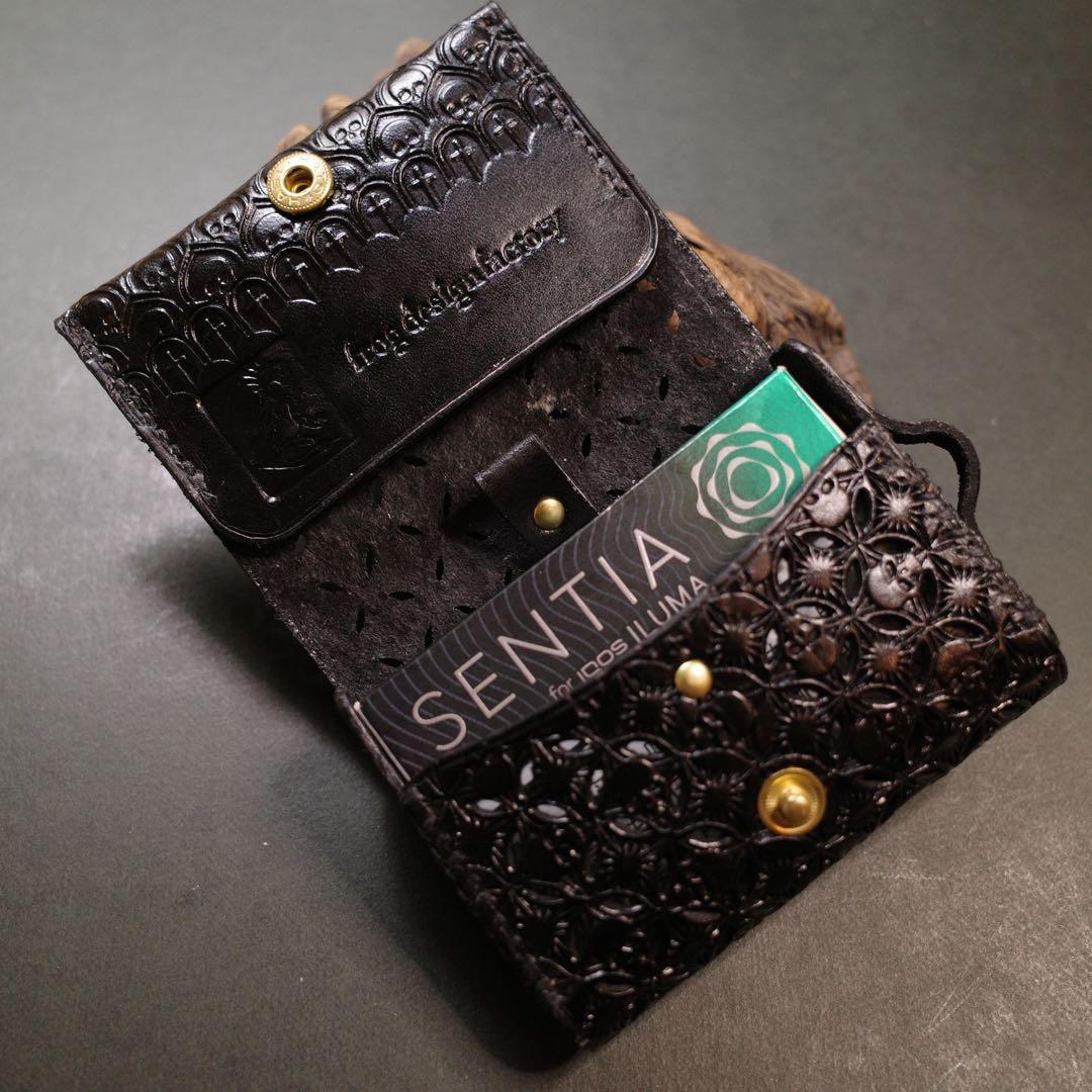 リルハイブリッド3.0 本革製ケース 3個&ステックケース１個セット 髑髏混