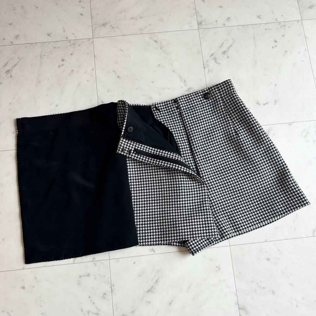 定価30万 Christian Dior 現行 千鳥 CDボタン スコート 36