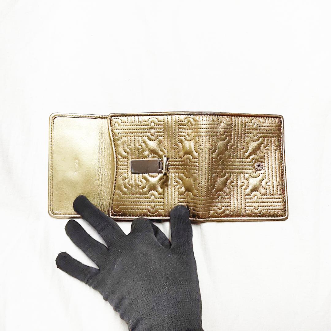 希少 ブルガリ 折財布 パレンテシ BVLGARI ゴールド 廃盤 クリップ開閉