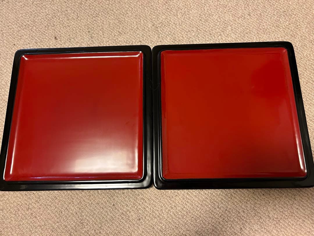 漆塗り 花柄 重箱 4段《美品》