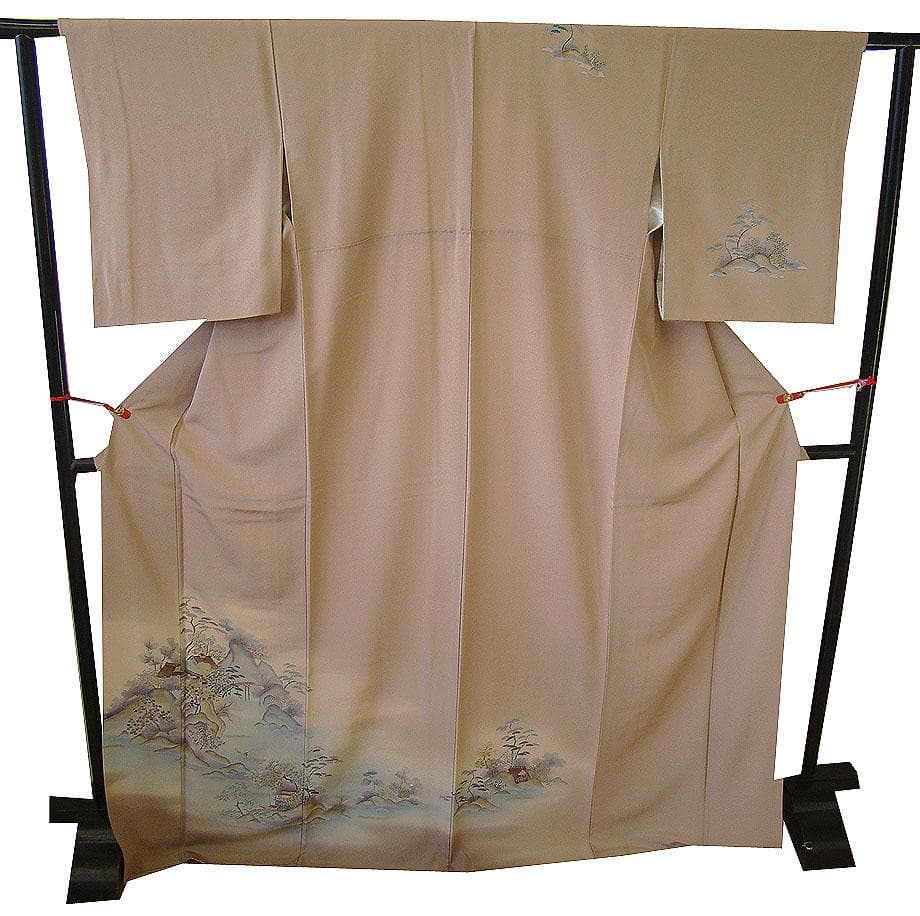 美品 素敵な 極上一越地 本加工染 附下げ 訪問着（正絹）仕立上り