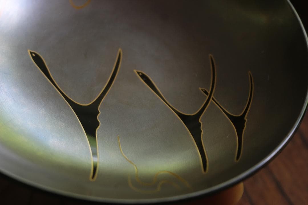 デッドストック！極上ススキ文に優美な内銀雁蒔絵の大椀2