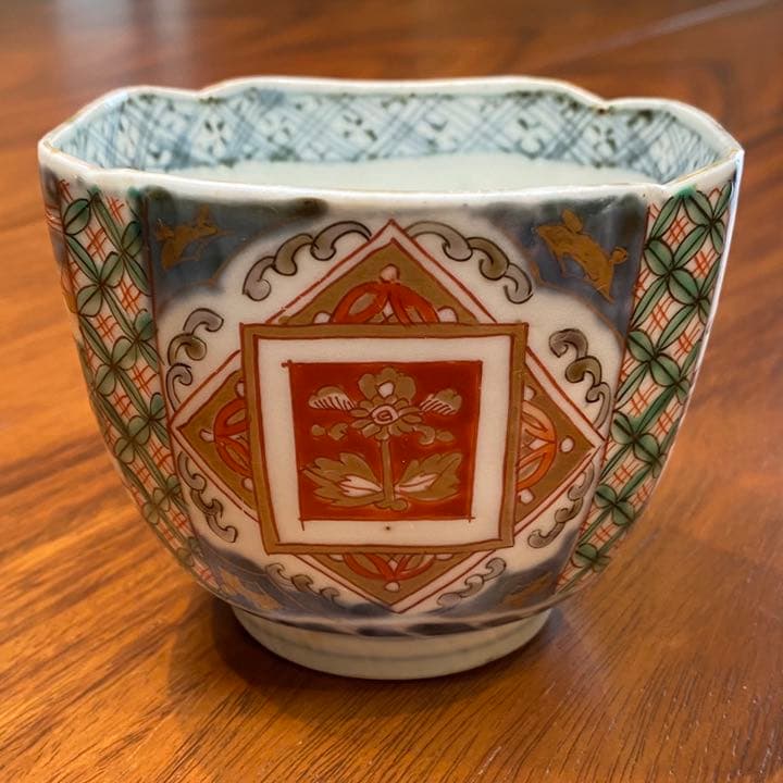 古伊万里　有田金彩上絵彩色小鉢