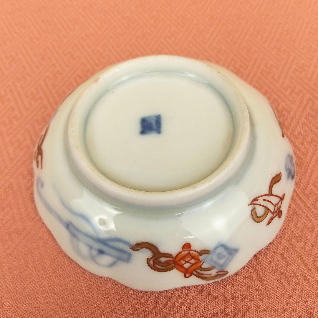 【お値下げしました！】古伊万里　色絵桜馬覗豆皿セット