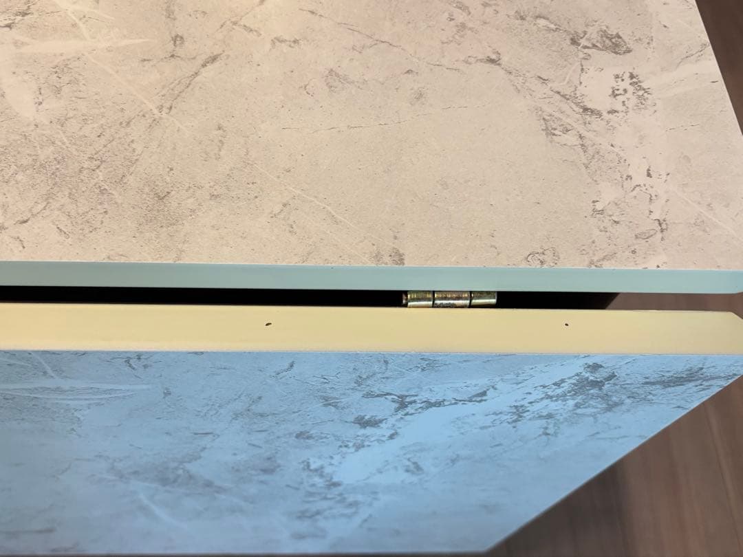 大理石柄ダイニングテーブル　拡張式