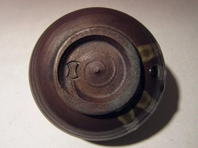 ☆人間国宝 金重陶陽 備前茶碗【湖月】☆裏千家十四代淡々斎