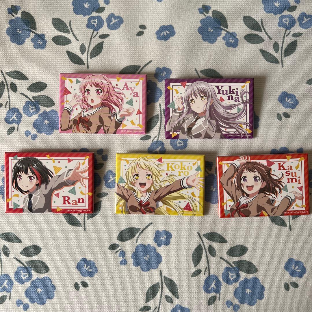 バンドリ！BanG Dream! ウィーク！ スクエア缶バッジ 5点セット - メルカリ