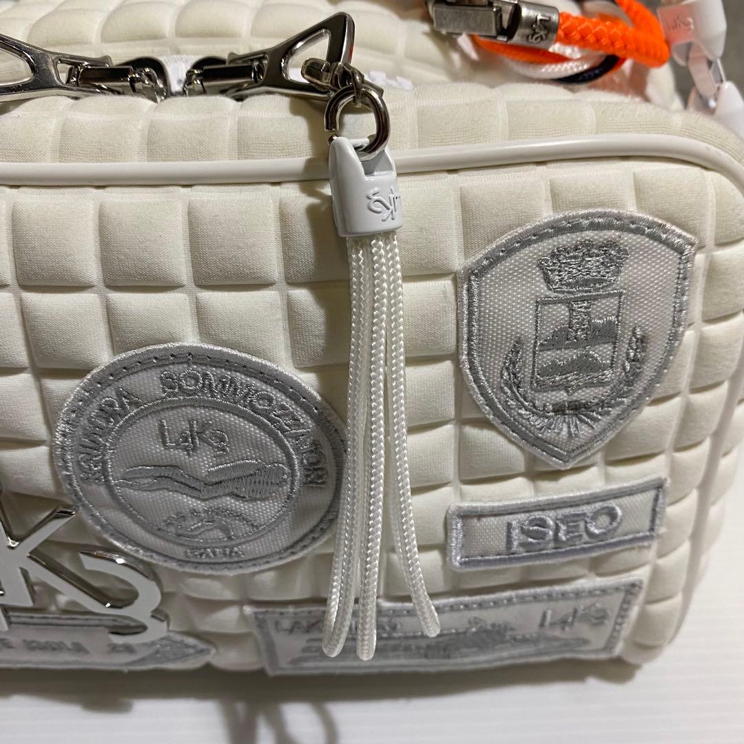 【希少】L4K3 レイク　マカロンバッグ　2WAY 　ホワイト　パッチ　完売品